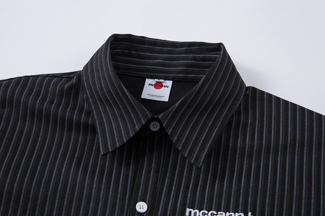 Faux-layered shirt – Black