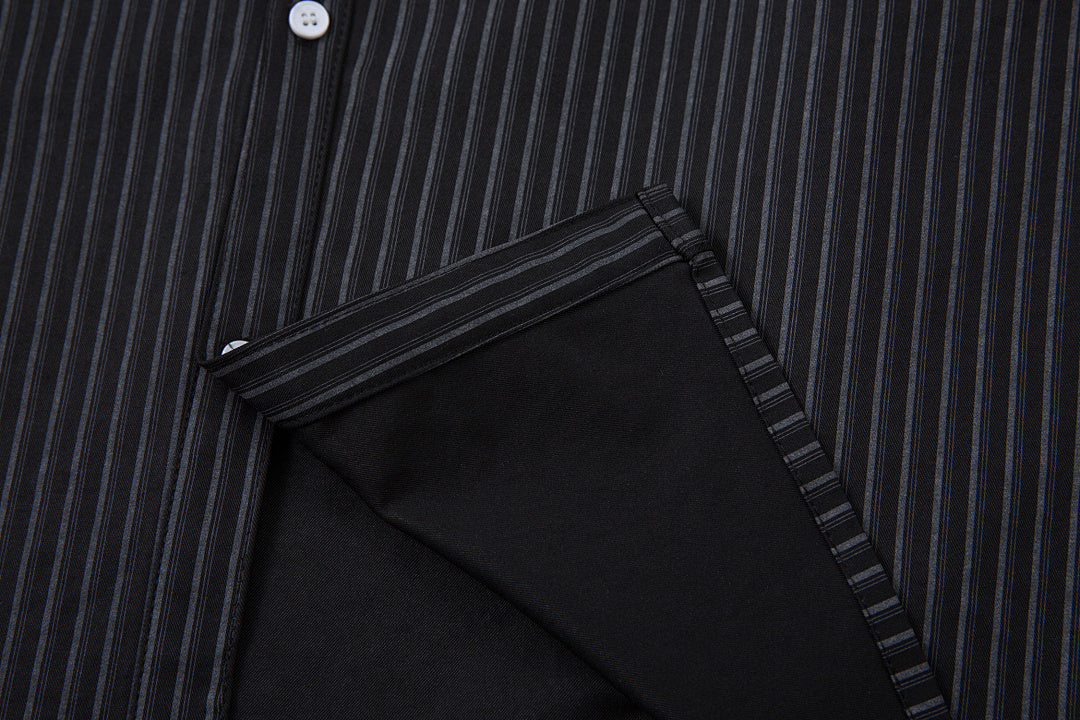 Faux-layered shirt – Black