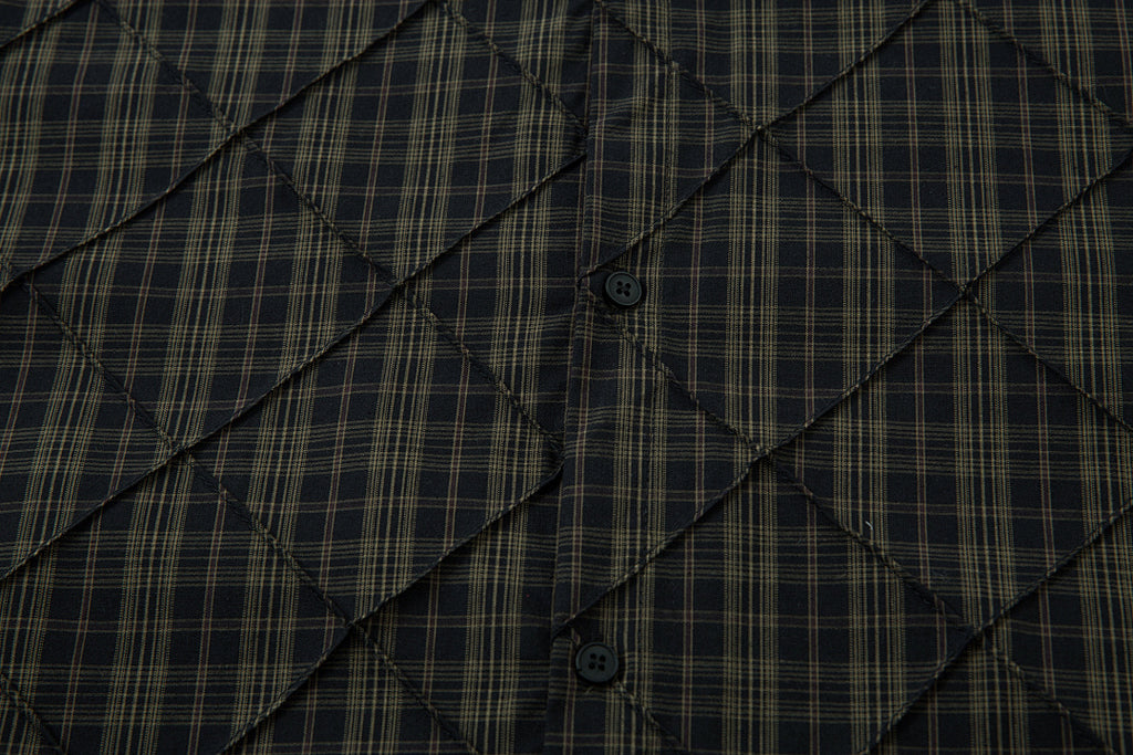 Faux-layered shirt      Brown