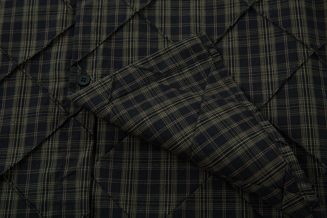 Faux-layered shirt      Brown