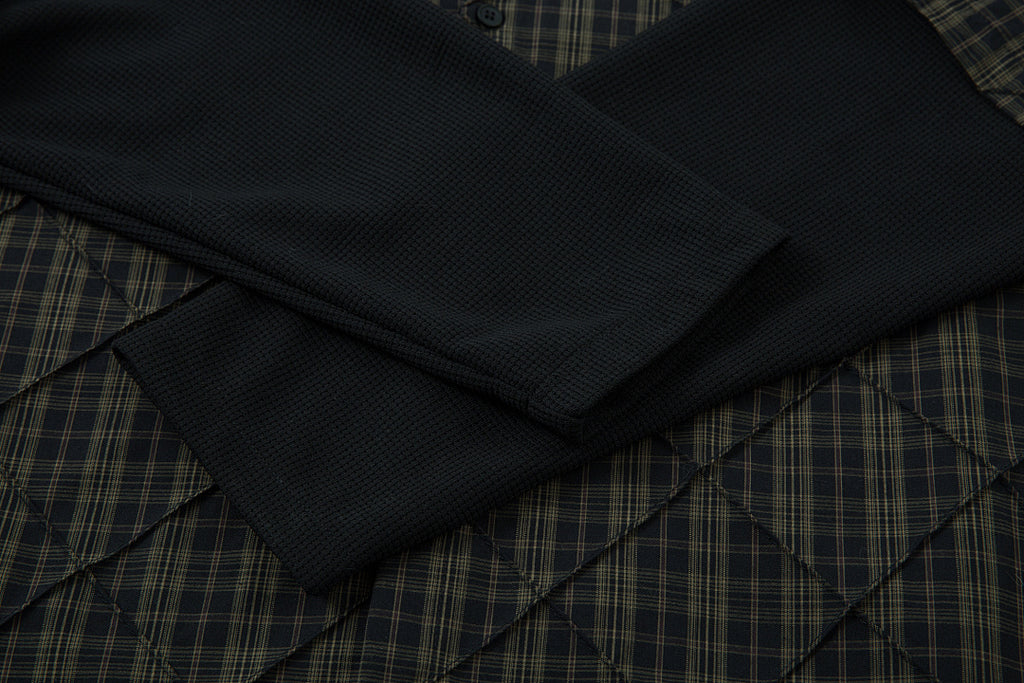 Faux-layered shirt      Brown