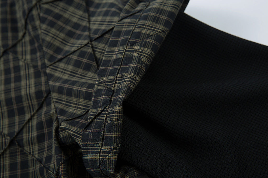 Faux-layered shirt      Brown