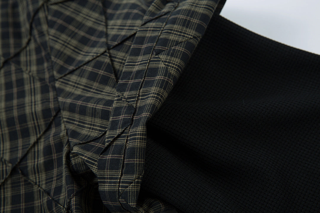 Faux-layered shirt      Brown
