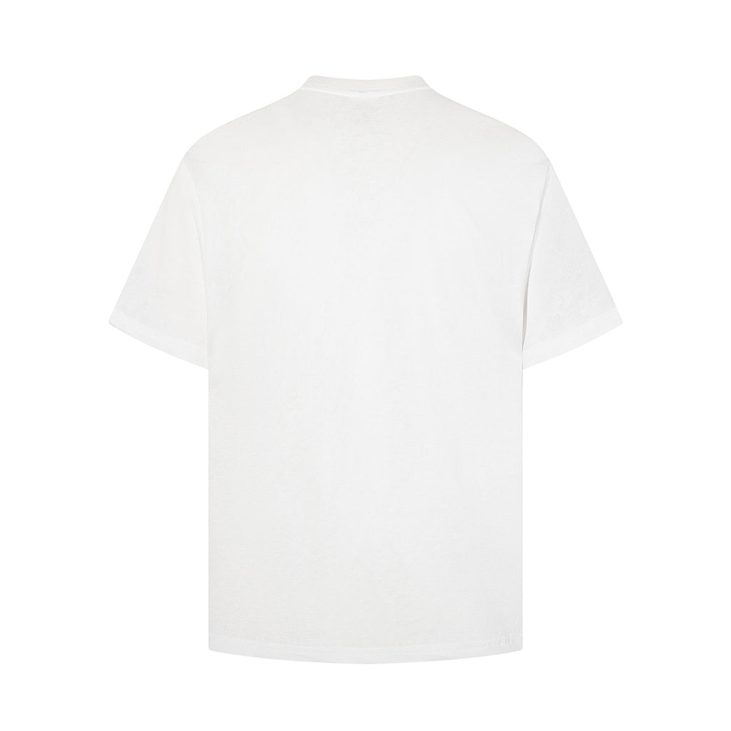 Snowflake-texture breathable short-sleeve T-shirt – White