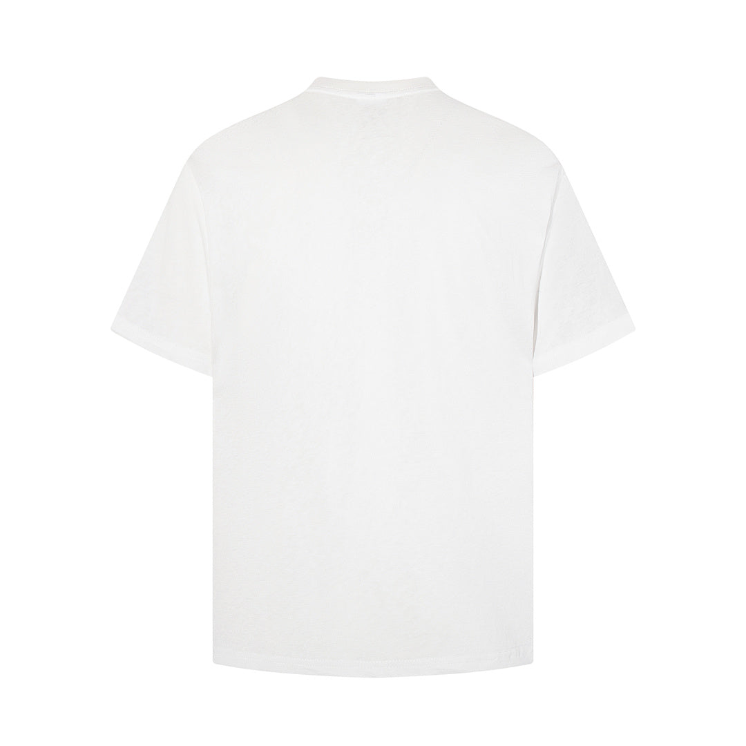 Snowflake-texture breathable short-sleeve T-shirt – White