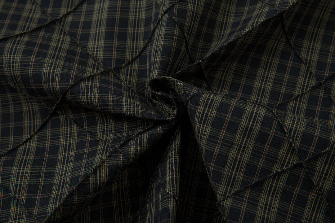 Faux-layered shirt      Brown