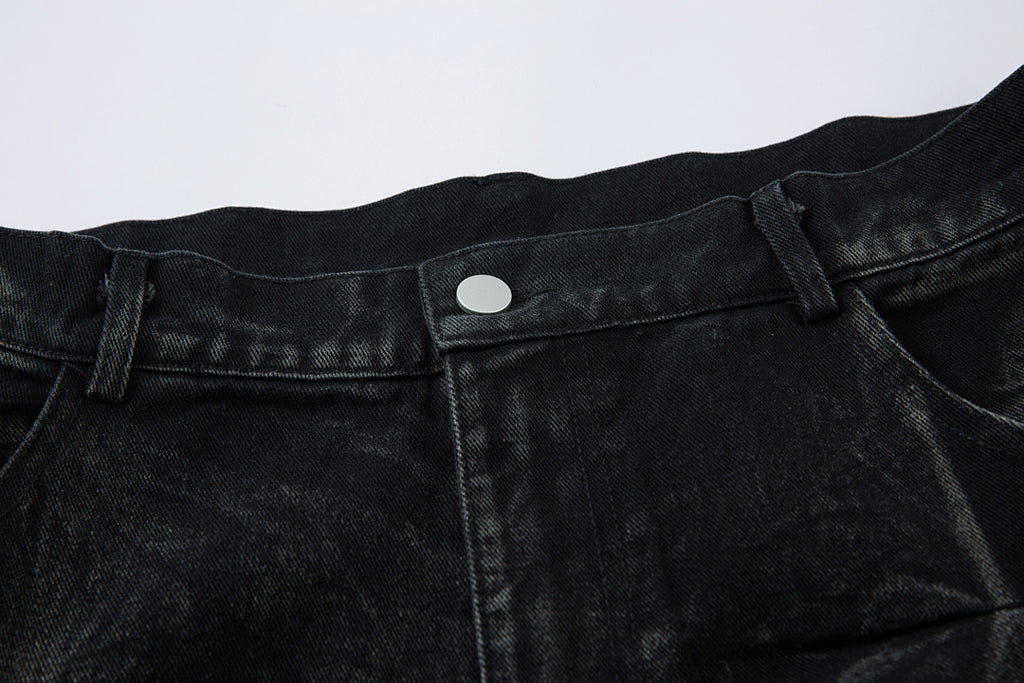 Pleated Denim Trousers
