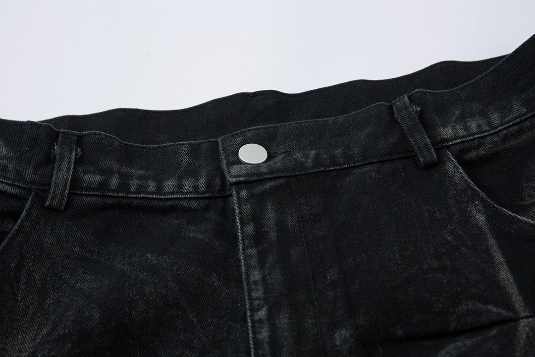 Pleated Denim Trousers