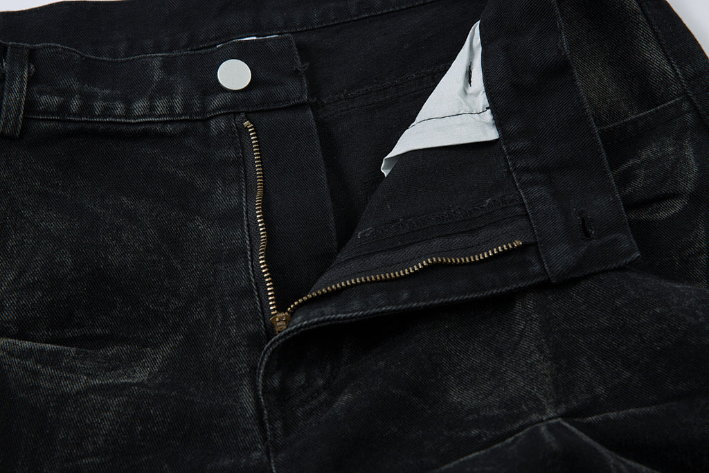 Pleated Denim Trousers