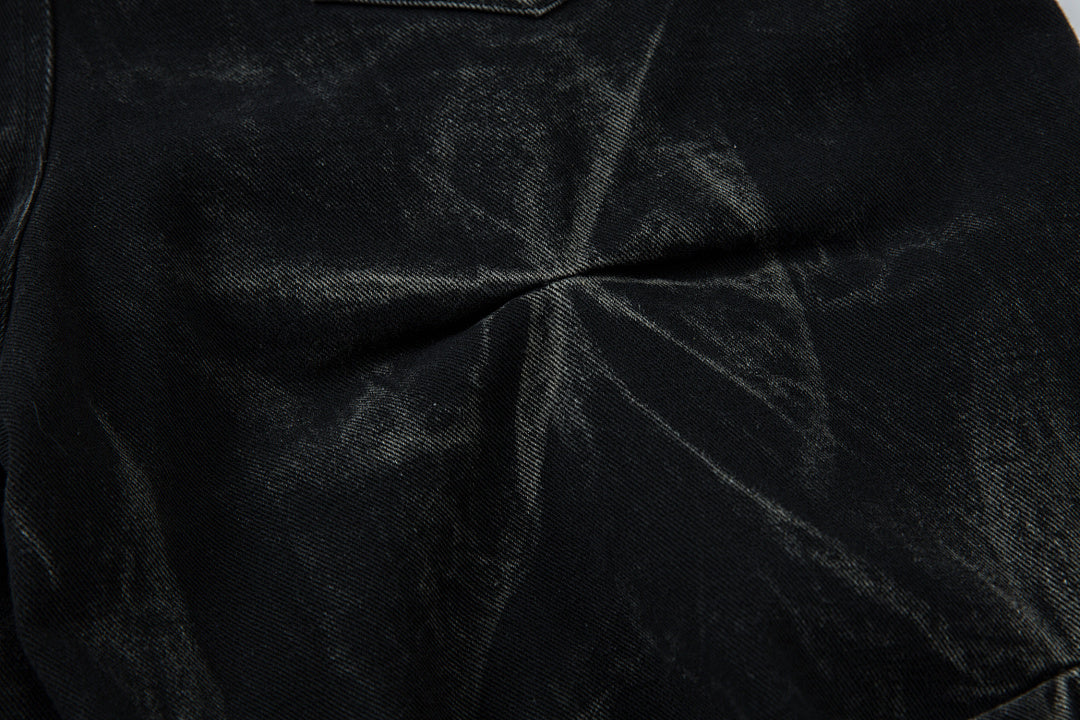 Pleated Denim Trousers