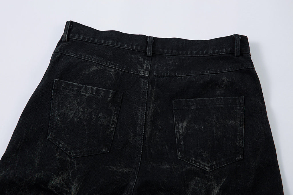 Pleated Denim Trousers