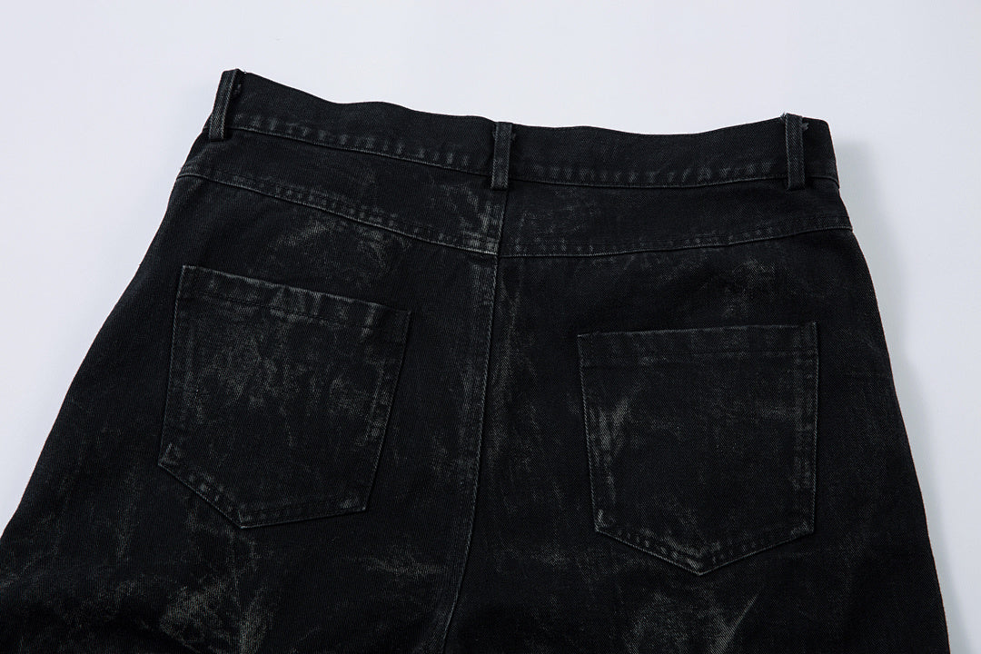 Pleated Denim Trousers