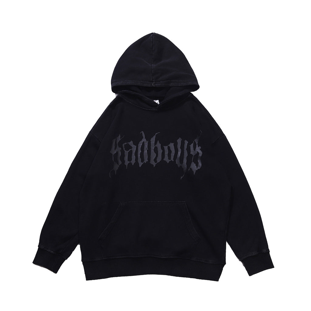 Terry sweatshirt, black, gray