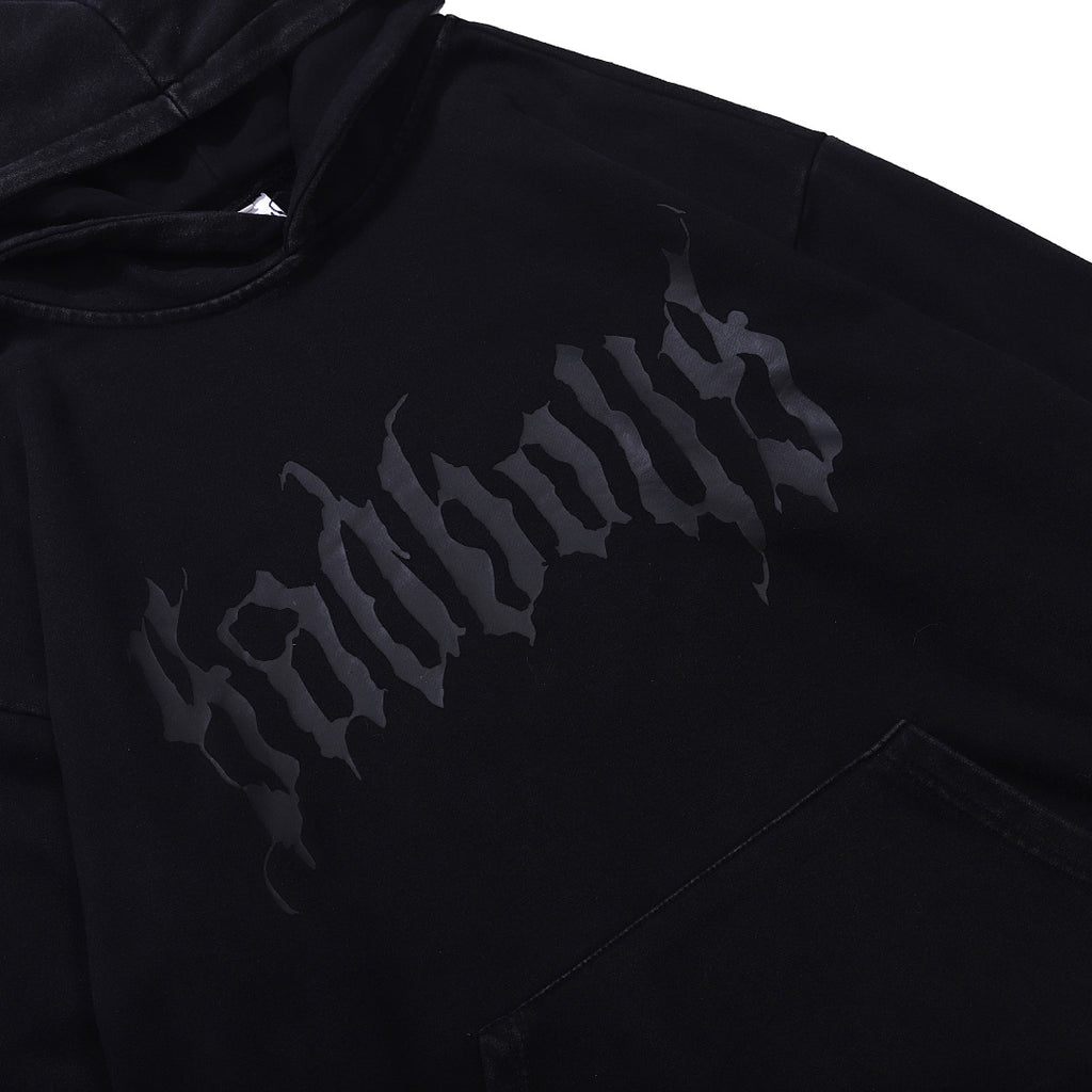 Terry sweatshirt, black, gray