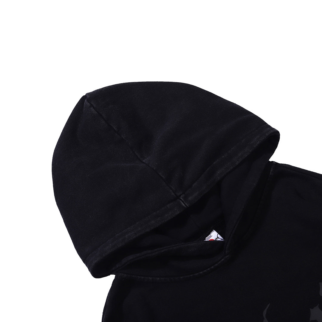 Terry sweatshirt, black, gray