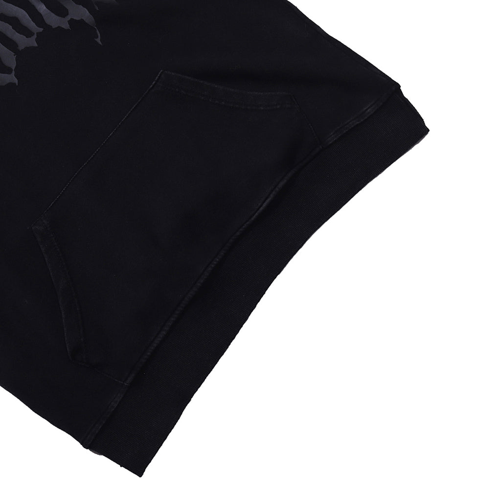 Terry sweatshirt, black, gray