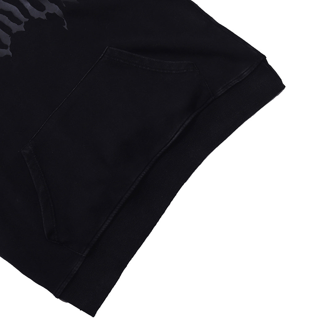 Terry sweatshirt, black, gray