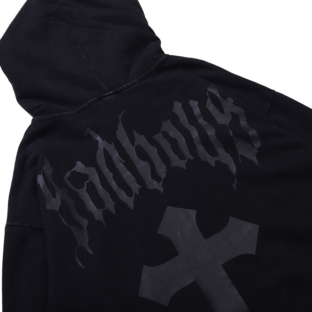 Terry sweatshirt, black, gray
