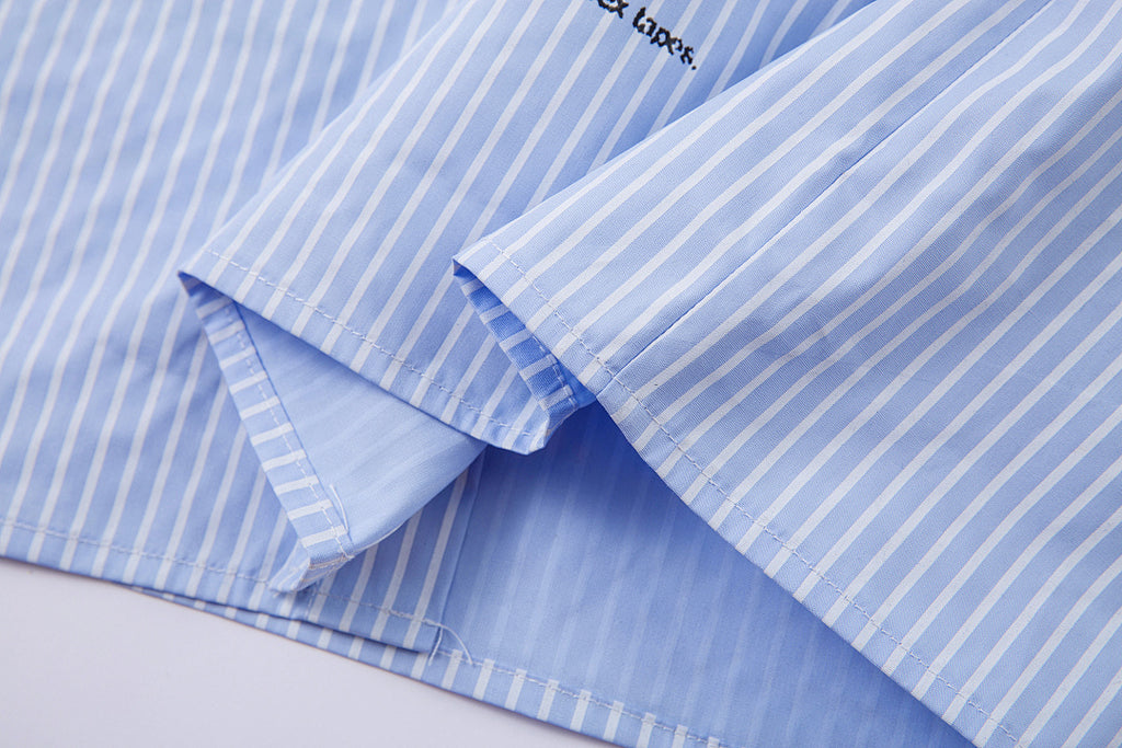 Faux-layered shirt – Blue