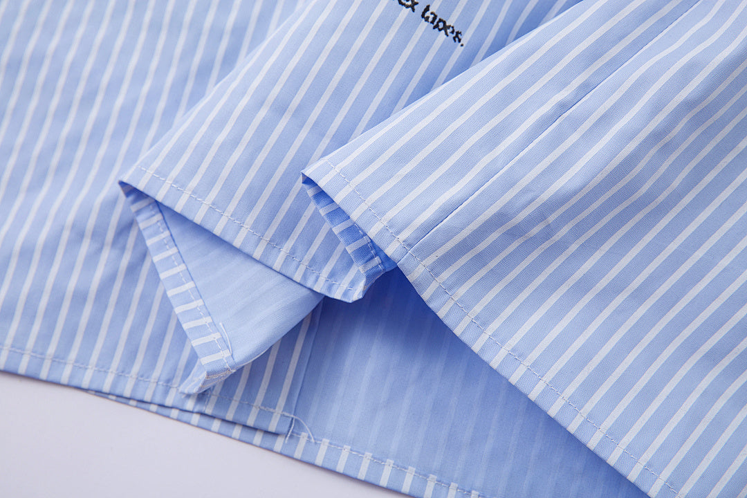 Faux-layered shirt – Blue