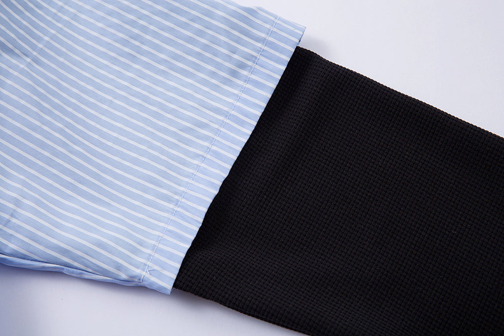 Faux-layered shirt – Blue