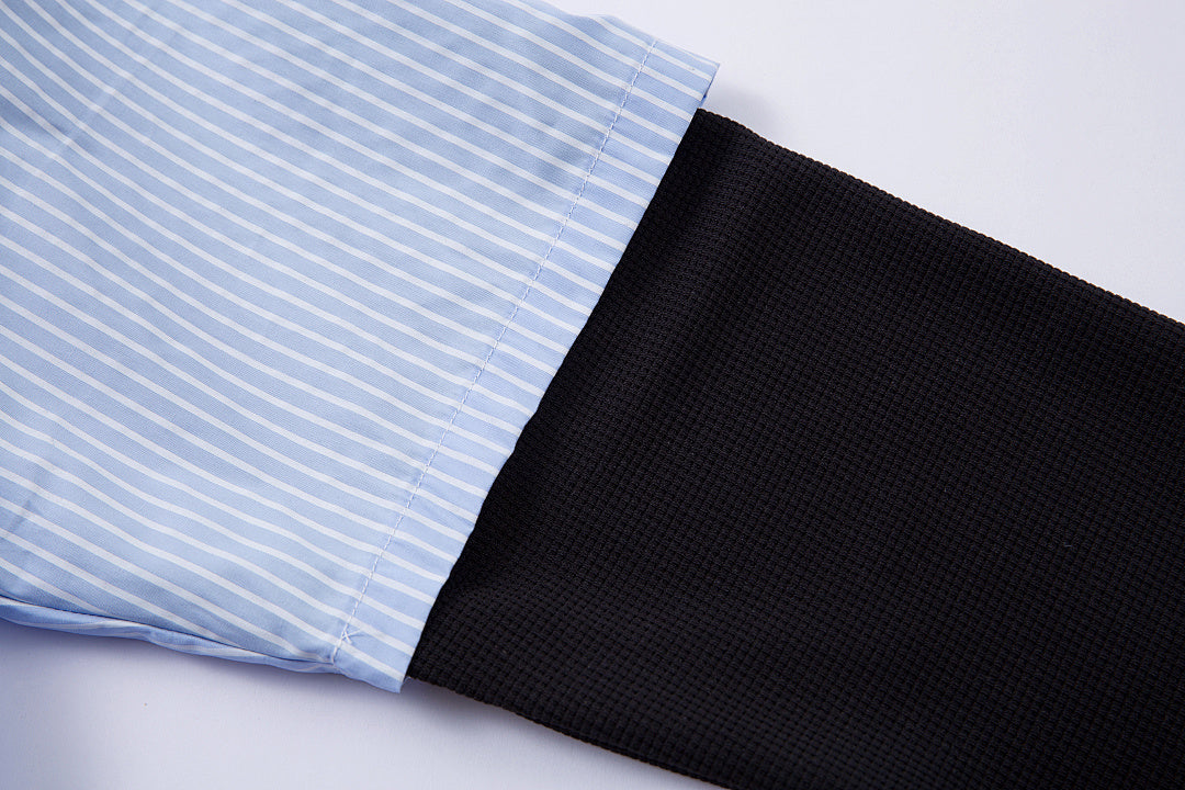 Faux-layered shirt – Blue