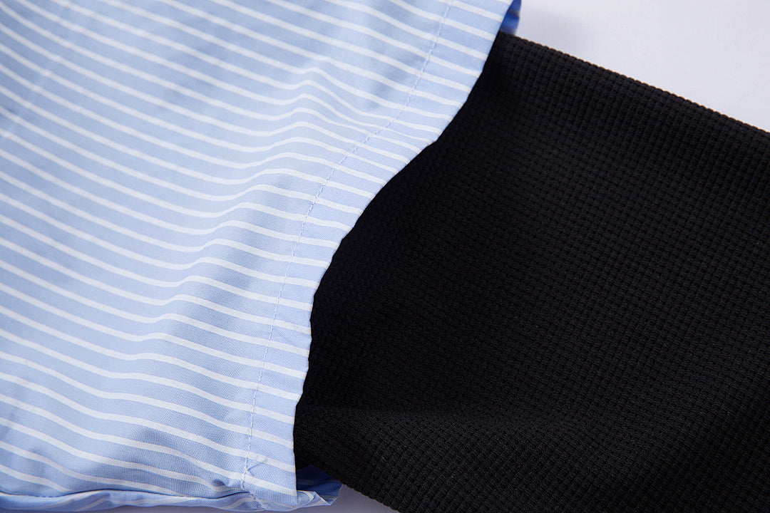 Faux-layered shirt – Blue