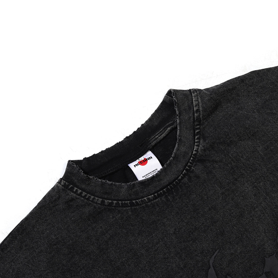 Garment-dyed short-sleeve T-shirt (grey)