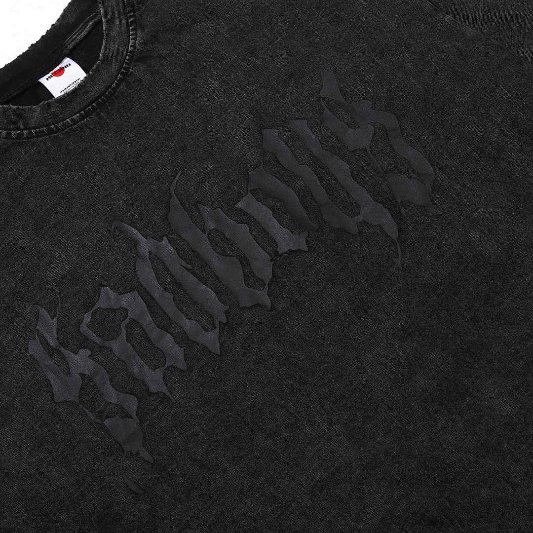 Garment-dyed short-sleeve T-shirt (grey)