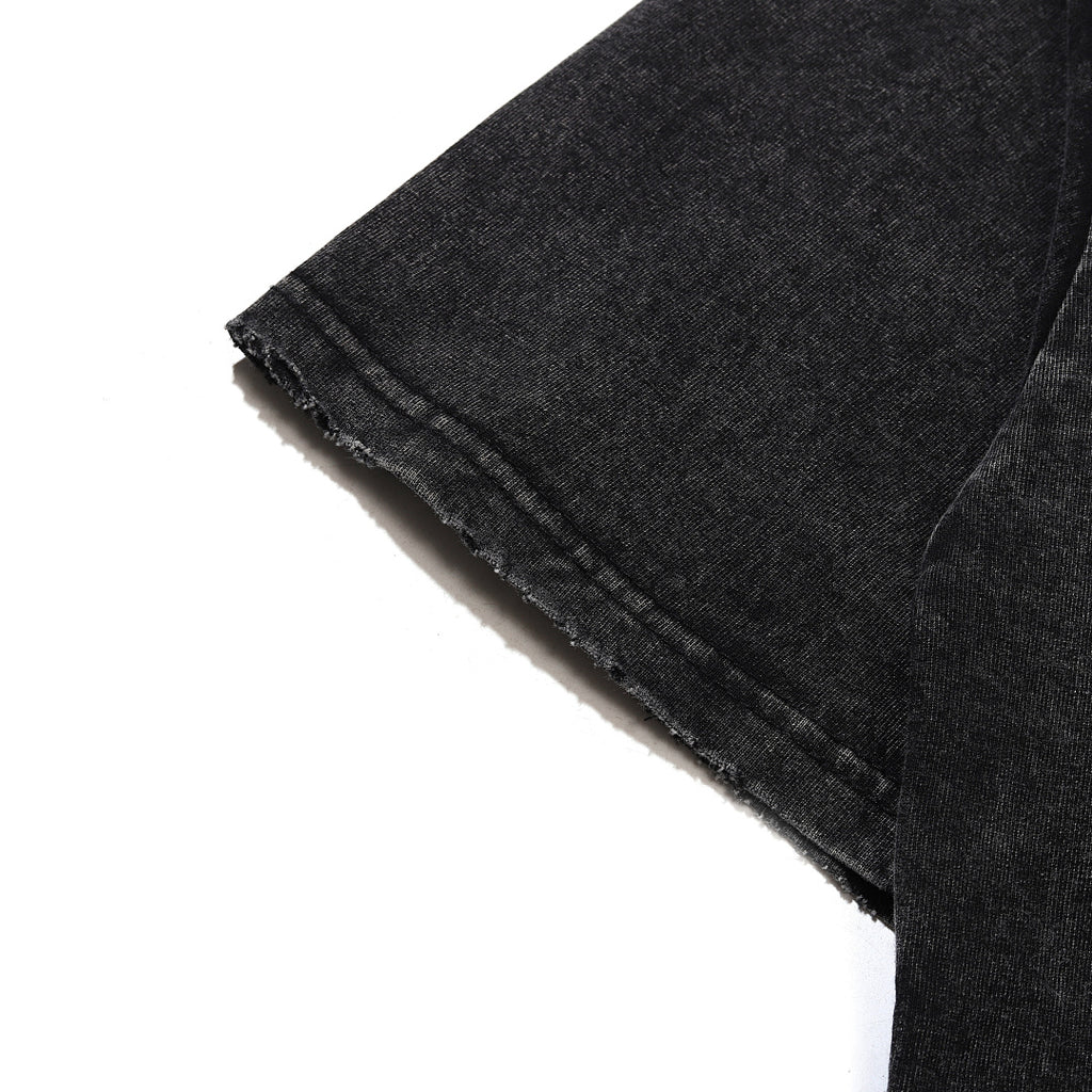 Garment-dyed short-sleeve T-shirt (grey)