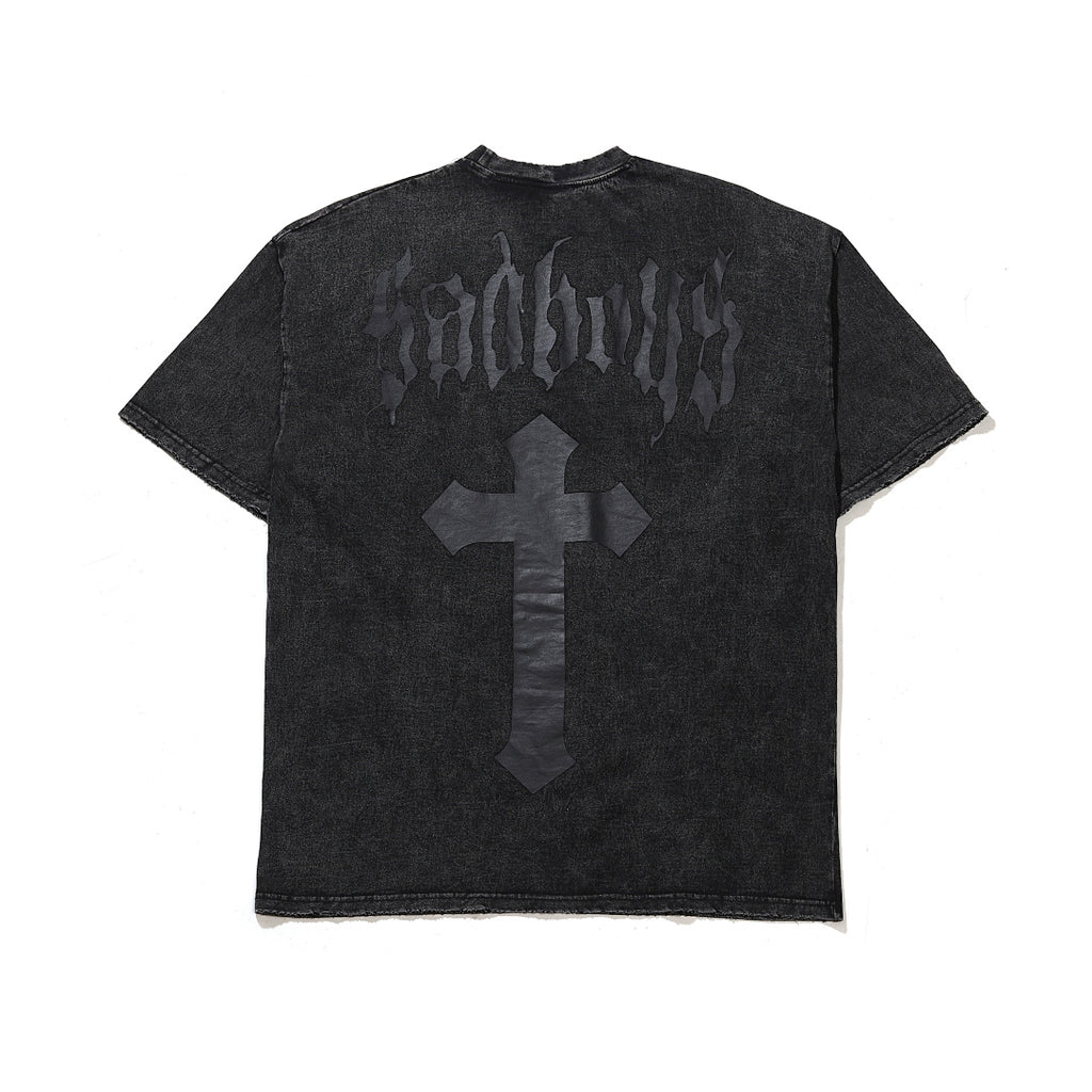 Garment-dyed short-sleeve T-shirt (grey)