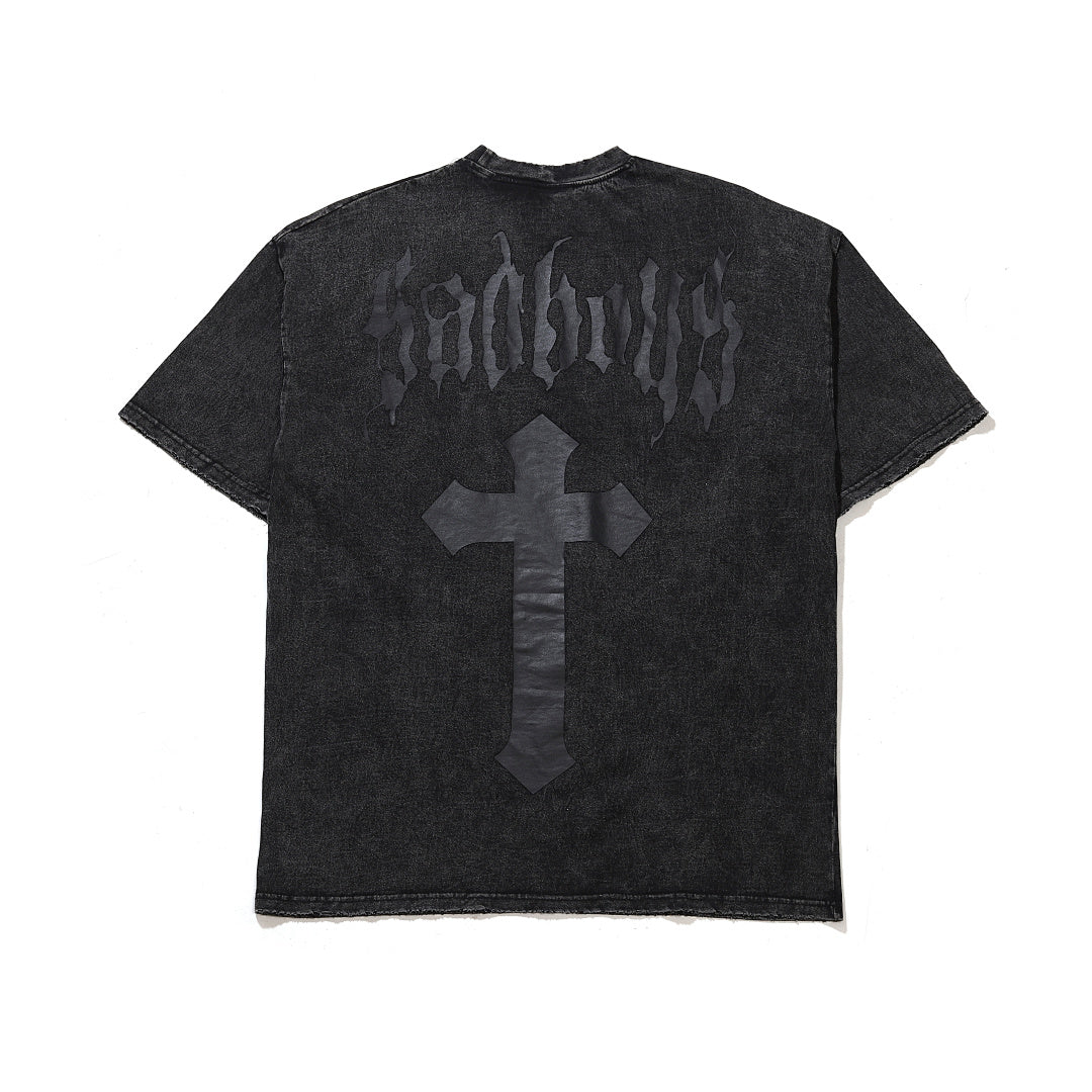 Garment-dyed short-sleeve T-shirt (grey)