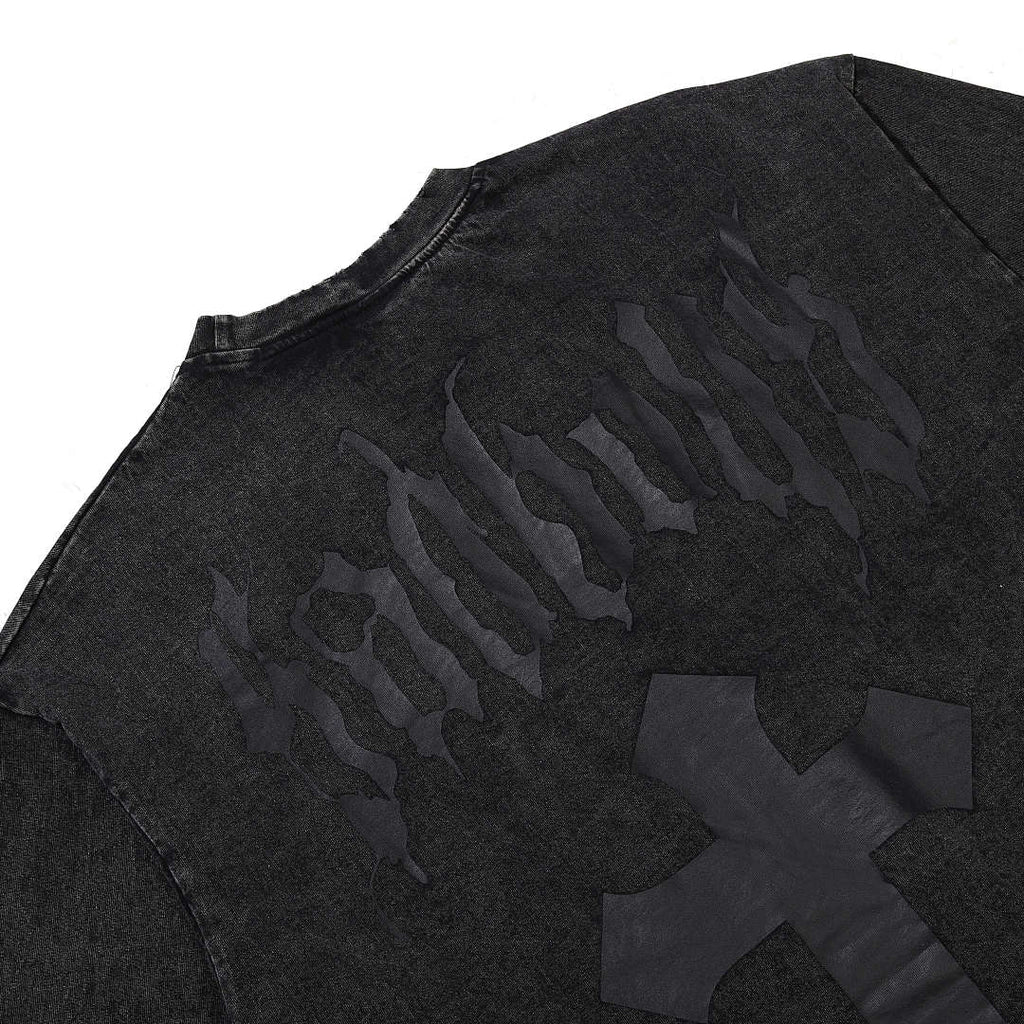 Garment-dyed short-sleeve T-shirt (grey)
