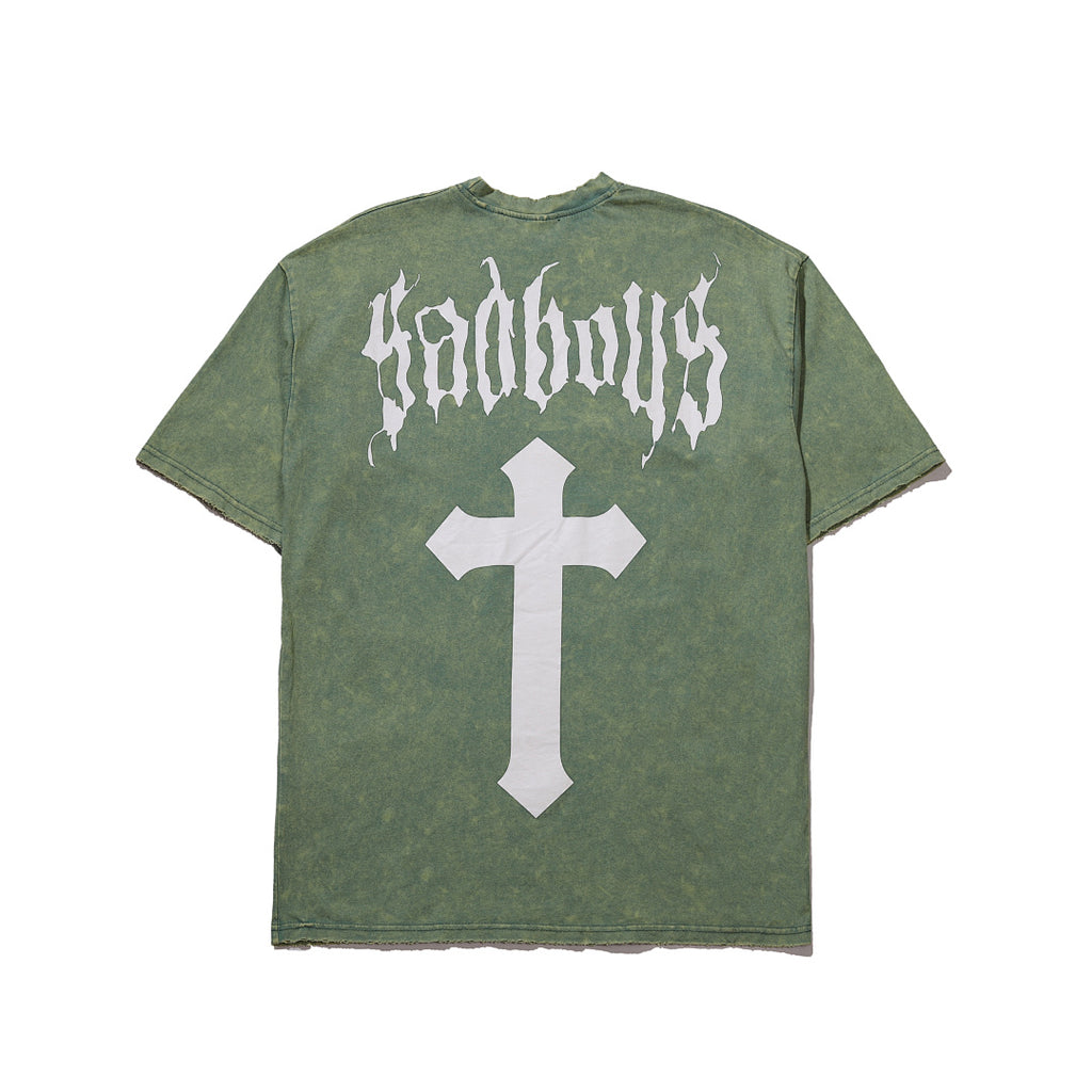 Garment-dyed short-sleeve T-shirt (grey)