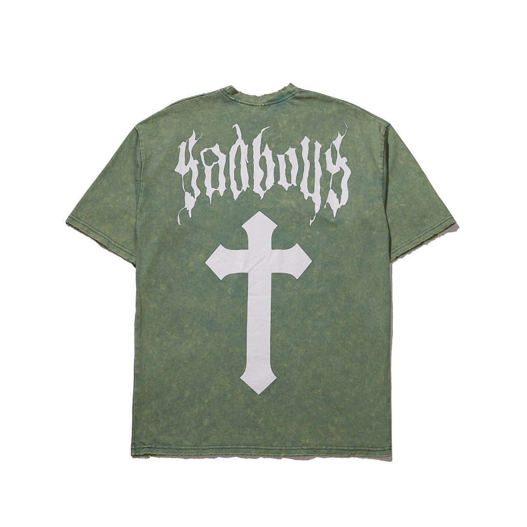 Garment-dyed short-sleeve T-shirt (grey)