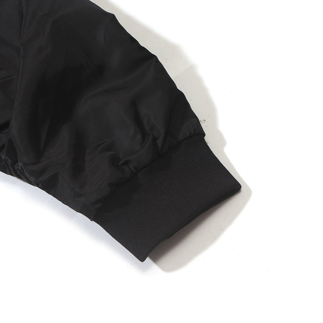 Bomber jacket — dark pink, gray, black