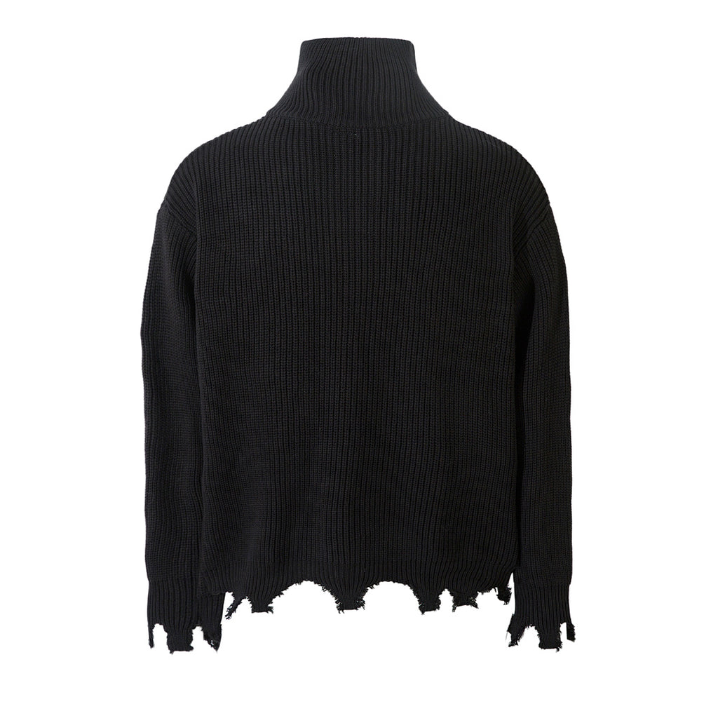 Zippered Knit Sweater