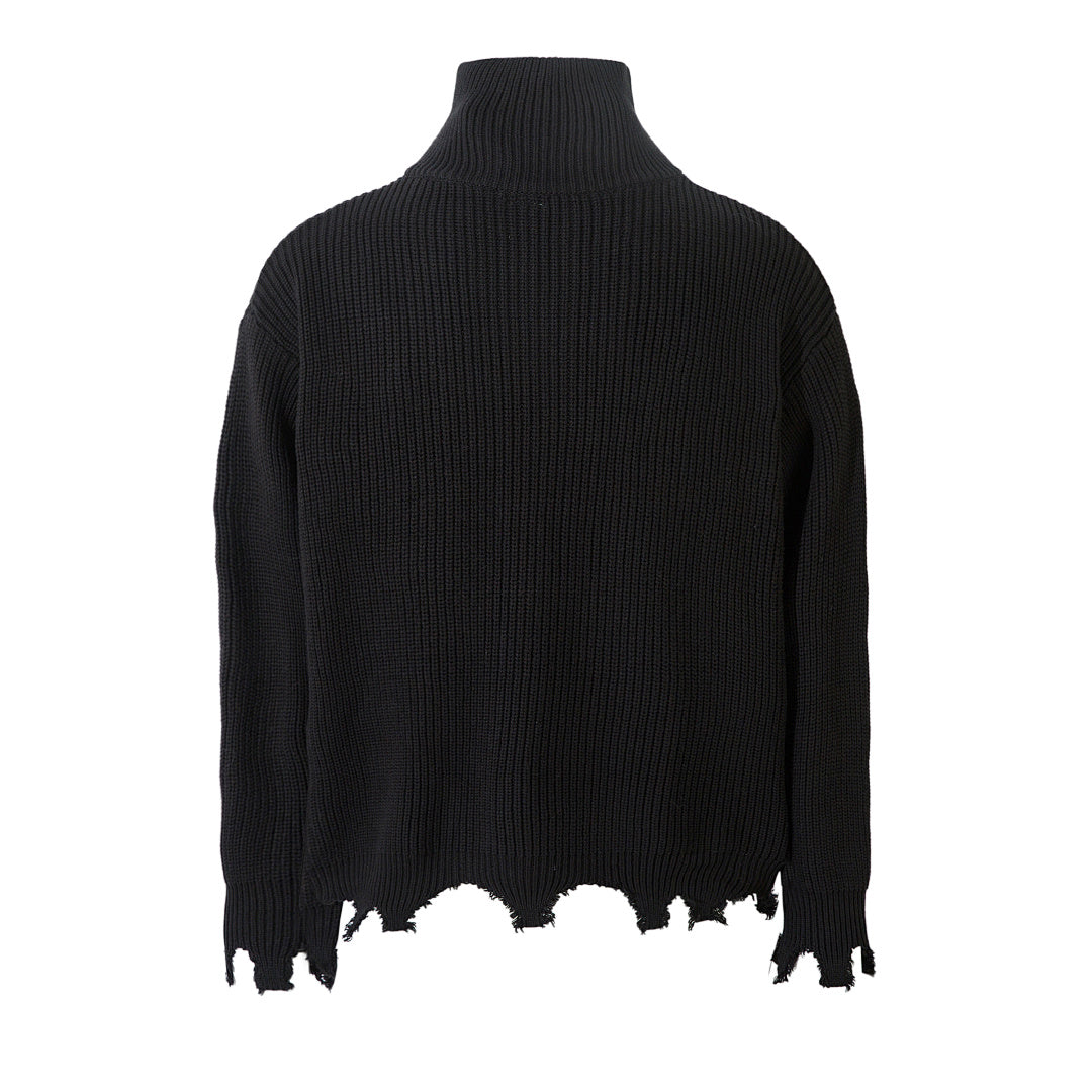 Zippered Knit Sweater