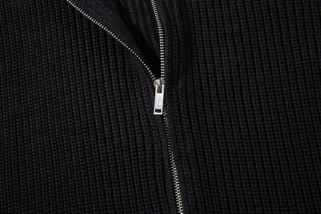 Zippered Knit Sweater