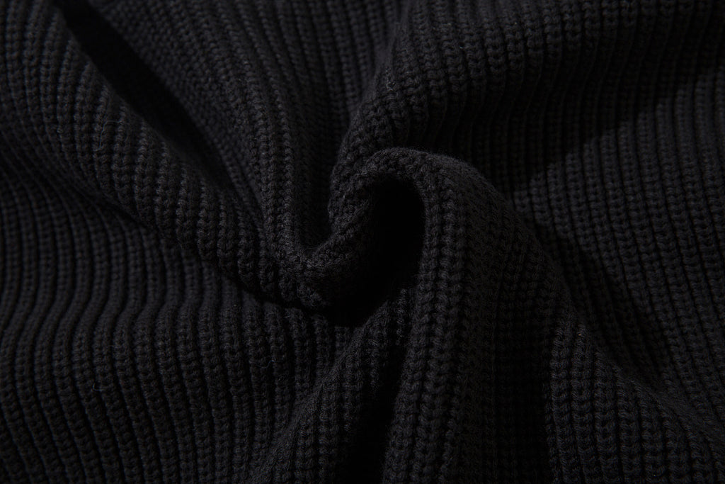 Zippered Knit Sweater