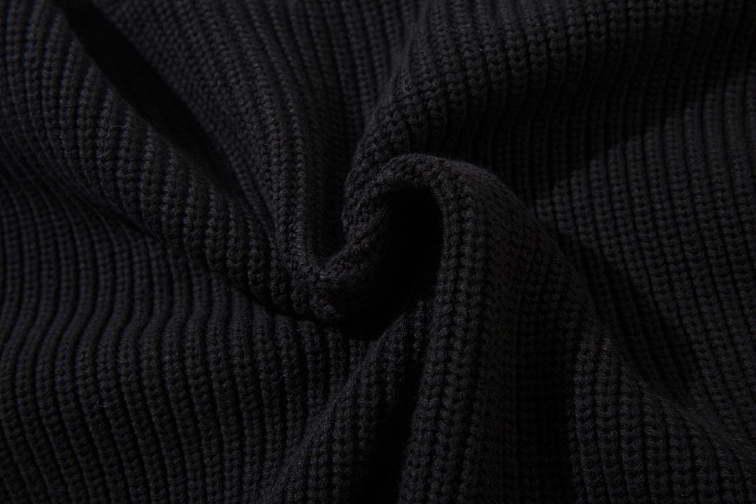 Zippered Knit Sweater