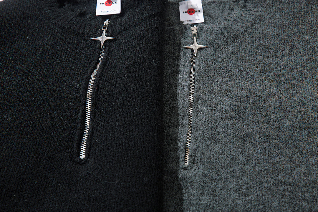 Knitted Sweater Black, Gray