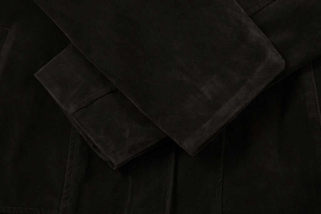 Suede Jacket – Brown, Black