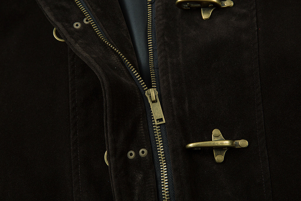 Suede Jacket – Brown, Black