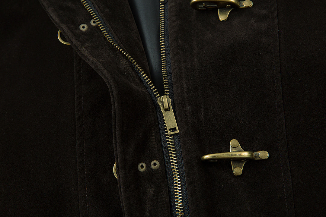 Suede Jacket – Brown, Black