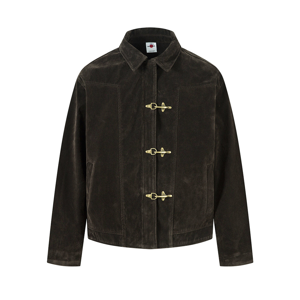 Suede Jacket – Brown, Black