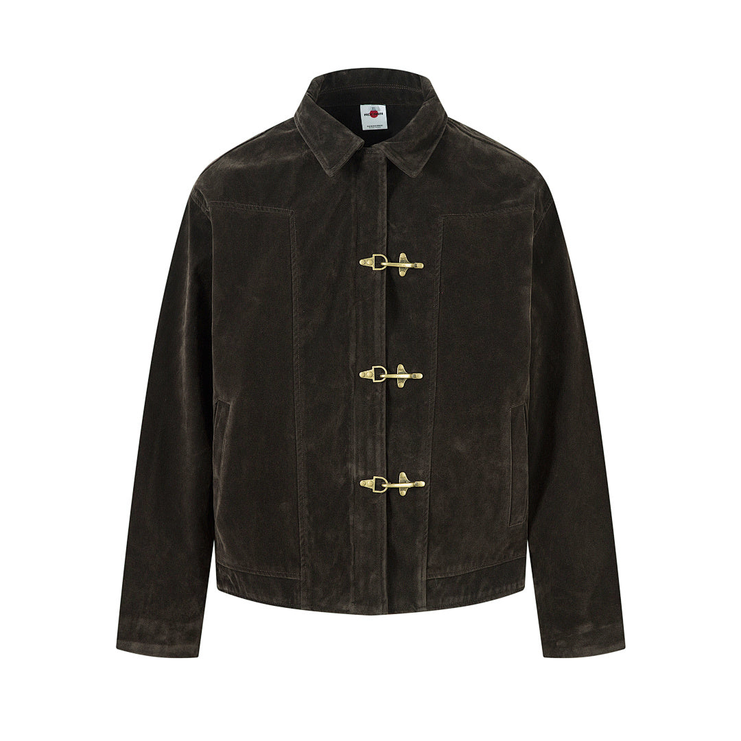 Suede Jacket – Brown, Black