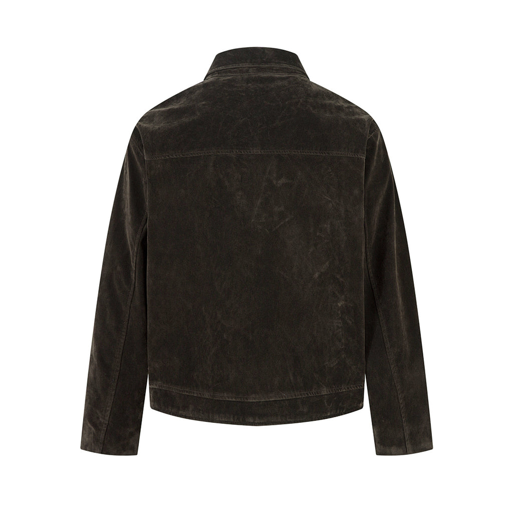 Suede Jacket – Brown, Black