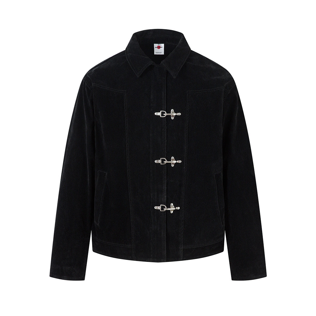 Suede Jacket – Brown, Black