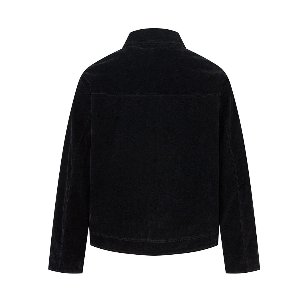 Suede Jacket – Brown, Black